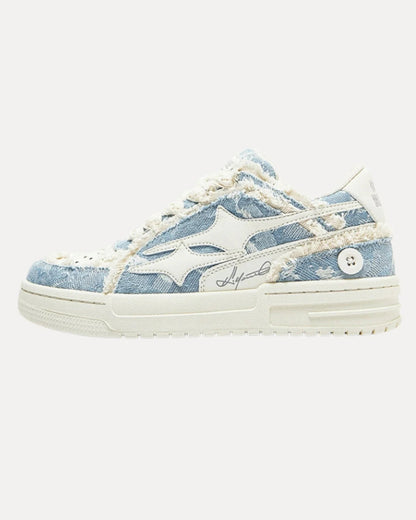 DENIM PATCH LOW SNEAKERS