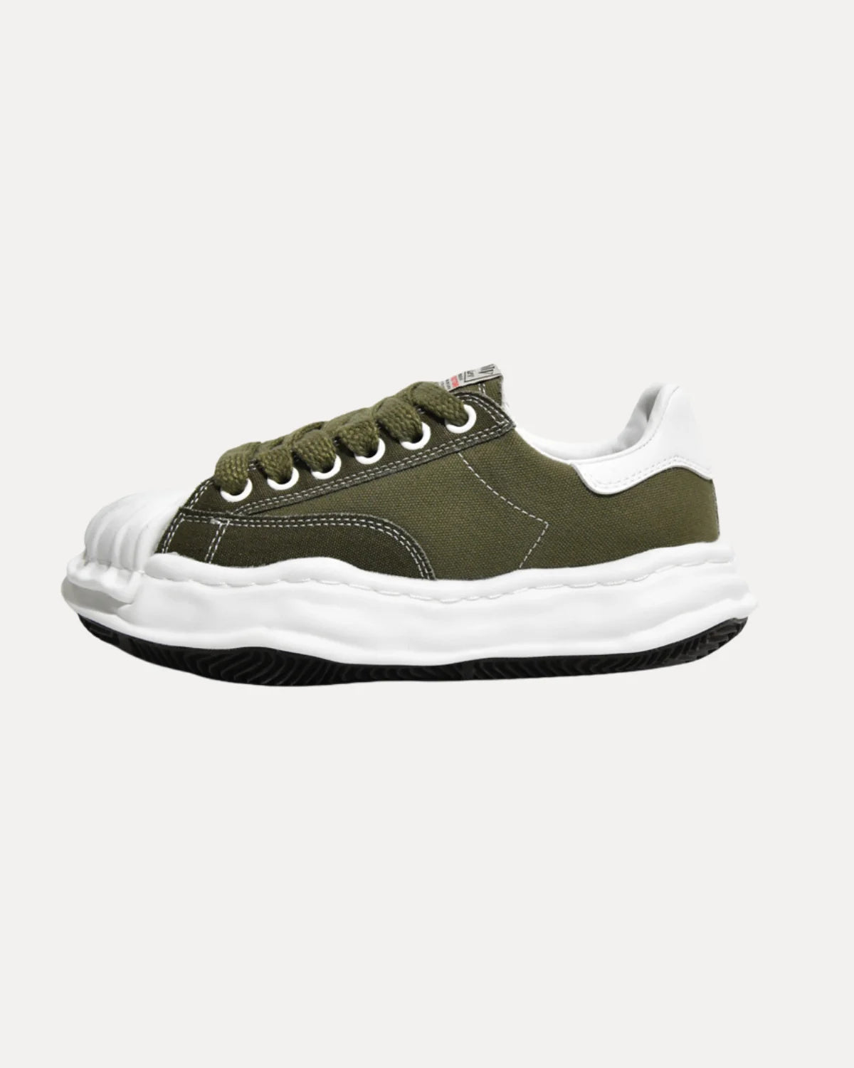 WAVE SOLE CANVAS SNEAKER – OLIVE